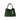 RB1004E | Handbag in Genuine Leather Made in Italy with removable shoulder strap and attachments with metal snap hooks in Gunmetal - Green color - Dimensions: 33 x 25 x 15 cm + Handles 13 cm-0