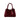 RB1004V | Handbag in Genuine Leather Made in Italy with removable shoulder strap and attachments with metal snap hooks in Gunmetal - Red color - Dimensions: 33 x 25 x 15 cm + Handles 13 cm-0