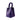 RB1006Y | Bucket Bag with Clutch in Genuine Leather Made in Italy. Shoulder bag with shiny gold metal lobster clasp attachments - Purple color - Dimensions: 16 x 14 x 21 cm + Handle 13 cm-2