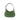 RB1013E | Women's shoulder bag and removable shoulder strap in Genuine Leather Made in Italy. Attachments with shiny gold metal snap hooks - Green color - Dimensions: 28 x 6 x 25 + 12 cm (handle)-1