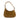 RB1013S | Women's shoulder bag and removable shoulder strap in Genuine Leather Made in Italy. Attachments with shiny gold metal snap hooks - Cognac color - Dimensions: 28 x 6 x 25 + 12 cm (handle)-1