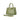 RB1016AG | Women's handbag in genuine leather Made in Italy with removable shoulder strap. Shiny Gold metal snap hooks - Olive Green color - Dimensions: 28 x 20 x 14 + 12.5 cm-0